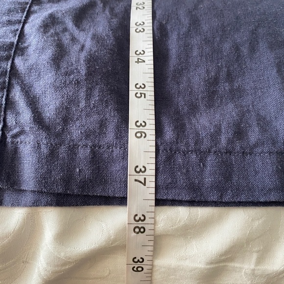 Kenar Grayish-Blue Women's Linen Blend Polo Style Peasant Dress Size Small - Picture 12 of 13